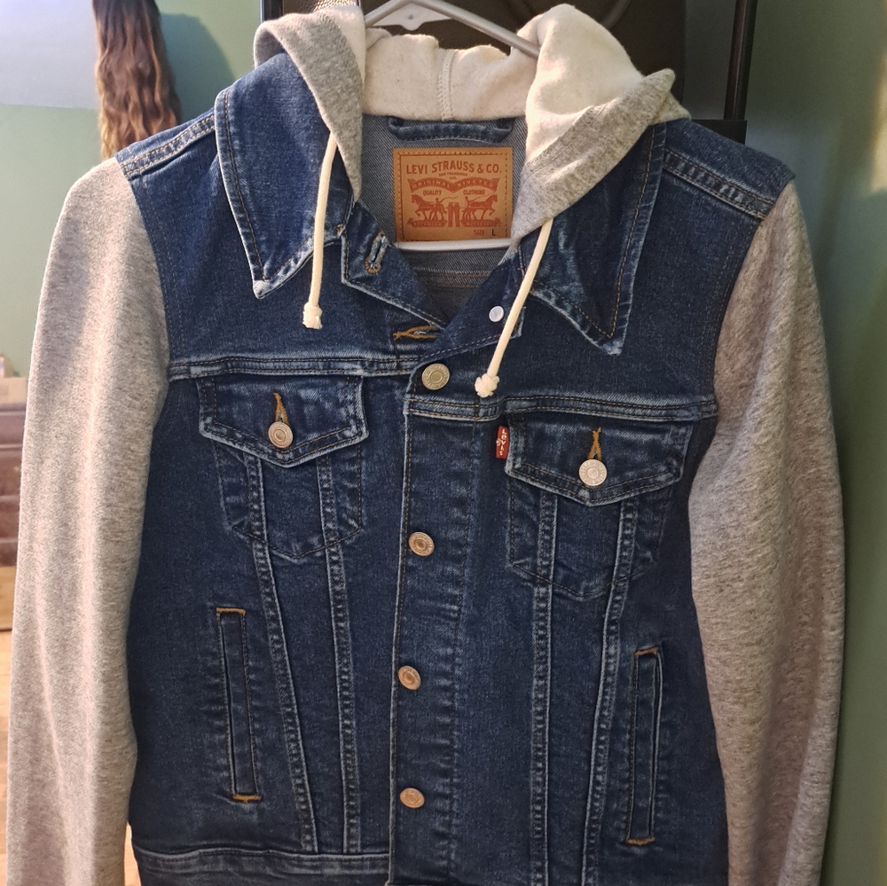 LEVI'S Hybrid Denim Trucker Jacket WOMENS LG
